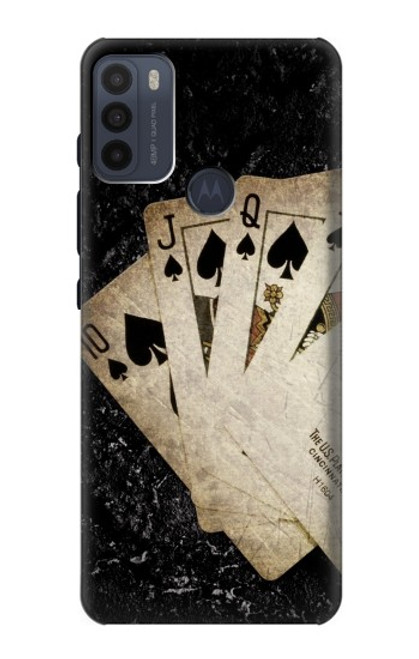 W3231 Vintage Royal Straight Flush Cards Hard Case and Leather Flip Case For Motorola Moto G50