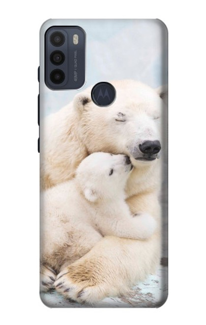 W3373 Polar Bear Hug Family Hard Case and Leather Flip Case For Motorola Moto G50