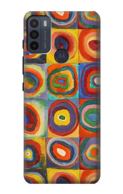 W3409 Squares Concentric Circles Hard Case and Leather Flip Case For Motorola Moto G50