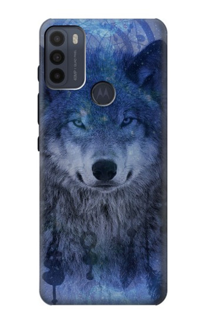 W3410 Wolf Dream Catcher Hard Case and Leather Flip Case For Motorola Moto G50