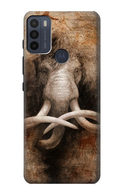 W3427 Mammoth Ancient Cave Art Hard Case and Leather Flip Case For Motorola Moto G50