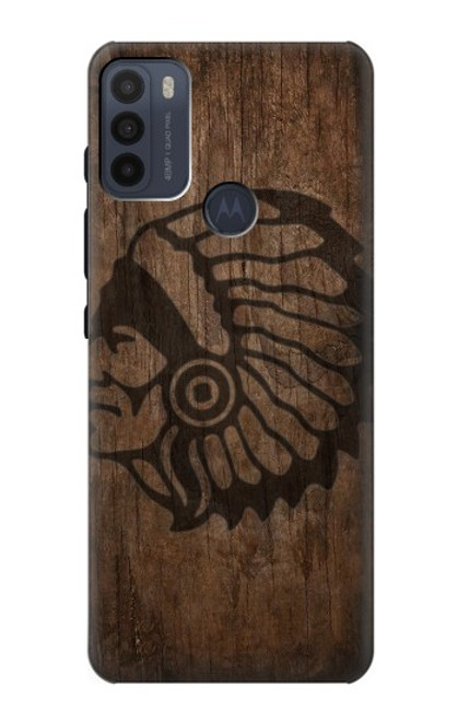 W3443 Indian Head Hard Case and Leather Flip Case For Motorola Moto G50