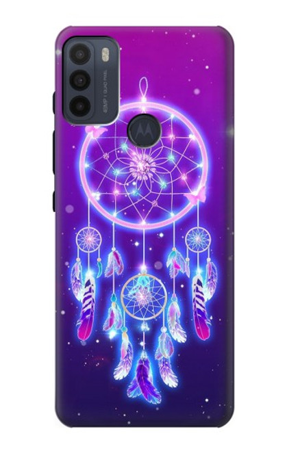 W3484 Cute Galaxy Dream Catcher Hard Case and Leather Flip Case For Motorola Moto G50