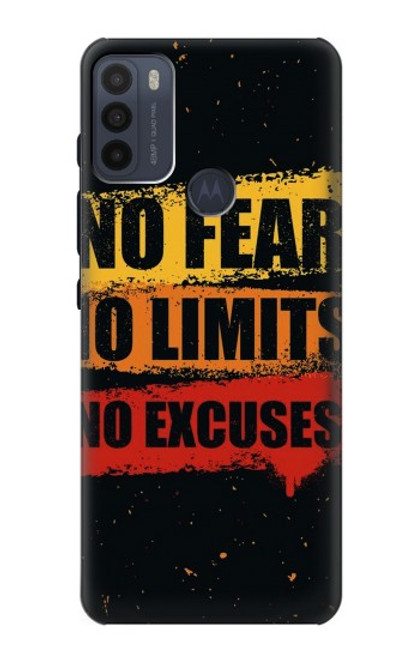 W3492 No Fear Limits Excuses Hard Case and Leather Flip Case For Motorola Moto G50