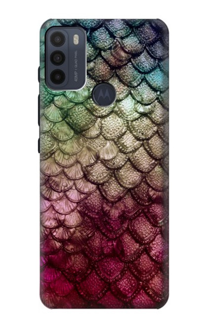 W3539 Mermaid Fish Scale Hard Case and Leather Flip Case For Motorola Moto G50