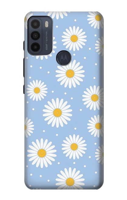 W3681 Daisy Flowers Pattern Hard Case and Leather Flip Case For Motorola Moto G50