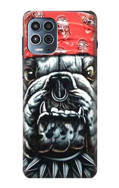 W0100 Bulldog American Football Hard Case and Leather Flip Case For Motorola Moto G100