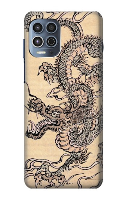 W0318 Antique Dragon Hard Case and Leather Flip Case For Motorola Moto G100