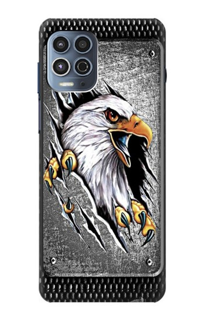 W0855 Eagle Metal Hard Case and Leather Flip Case For Motorola Moto G100