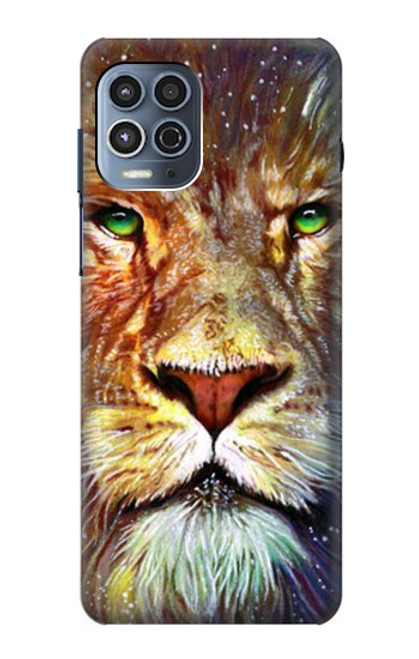 W1354 Lion Hard Case and Leather Flip Case For Motorola Moto G100