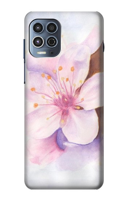 W1415 Sakura Blossom Art Hard Case and Leather Flip Case For Motorola Moto G100