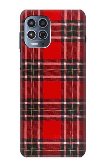 W2374 Tartan Red Pattern Hard Case and Leather Flip Case For Motorola Moto G100