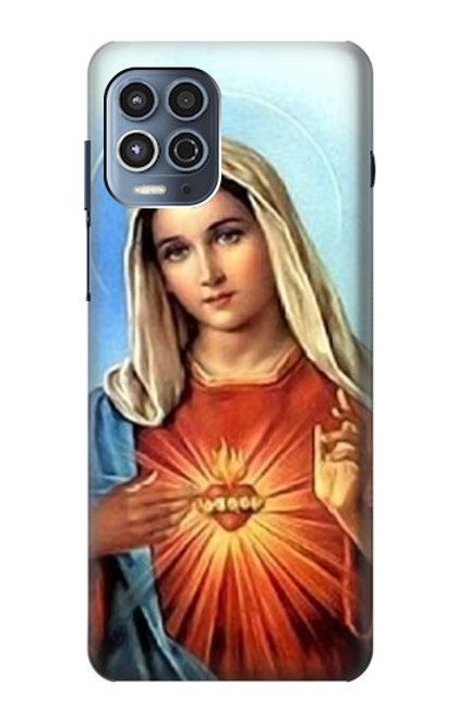 W2420 The Virgin Mary Santa Maria Hard Case and Leather Flip Case For Motorola Moto G100