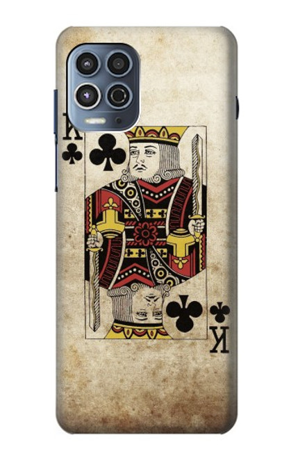 W2528 Poker King Card Hard Case and Leather Flip Case For Motorola Moto G100