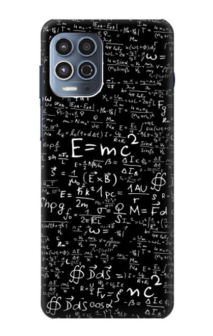 W2574 Mathematics Physics Blackboard Equation Hard Case and Leather Flip Case For Motorola Moto G100