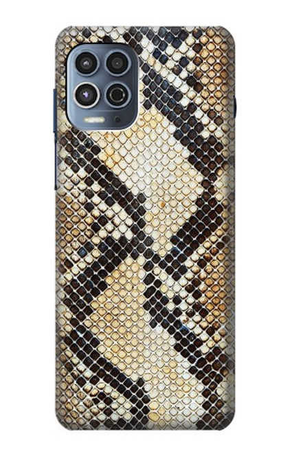 W2703 Snake Skin Texture Graphic Printed Hard Case and Leather Flip Case For Motorola Moto G100