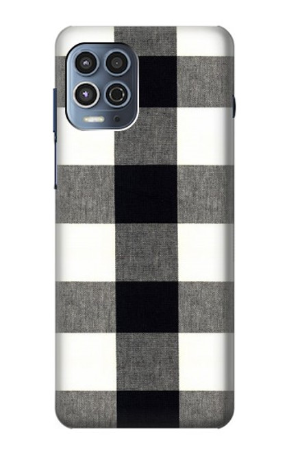 W2842 Black and White Buffalo Check Pattern Hard Case and Leather Flip Case For Motorola Moto G100