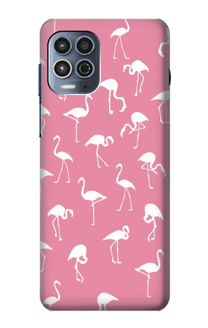 W2858 Pink Flamingo Pattern Hard Case and Leather Flip Case For Motorola Moto G100