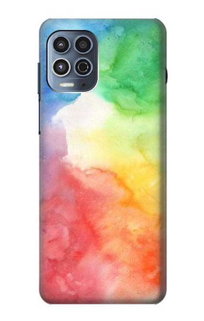 W2945 Colorful Watercolor Hard Case and Leather Flip Case For Motorola Moto G100