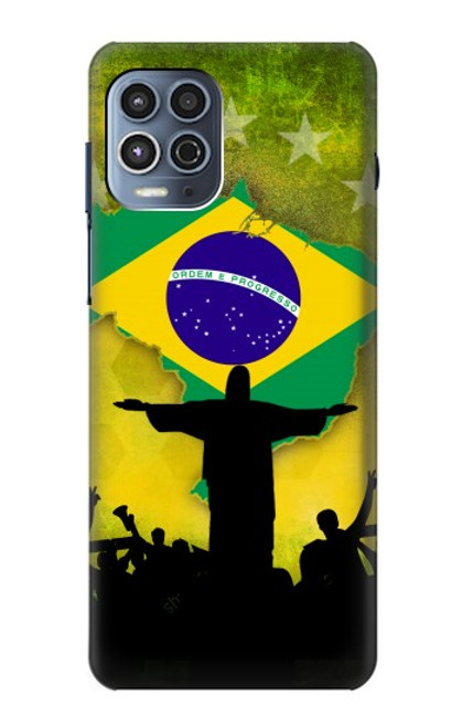 W2981 Brazil Football Soccer Hard Case and Leather Flip Case For Motorola Moto G100