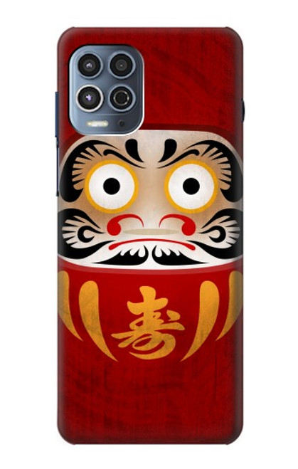 W3023 Japan Good Luck Daruma Doll Hard Case and Leather Flip Case For Motorola Moto G100