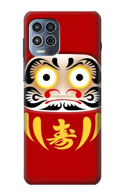 W3045 Japan Good Luck Daruma Doll Hard Case and Leather Flip Case For Motorola Moto G100