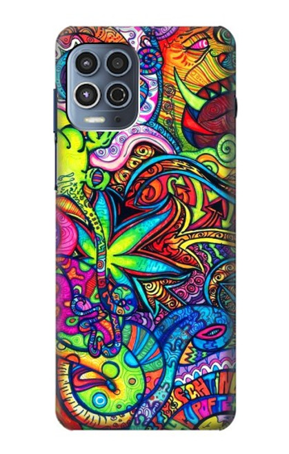 W3255 Colorful Art Pattern Hard Case and Leather Flip Case For Motorola Moto G100