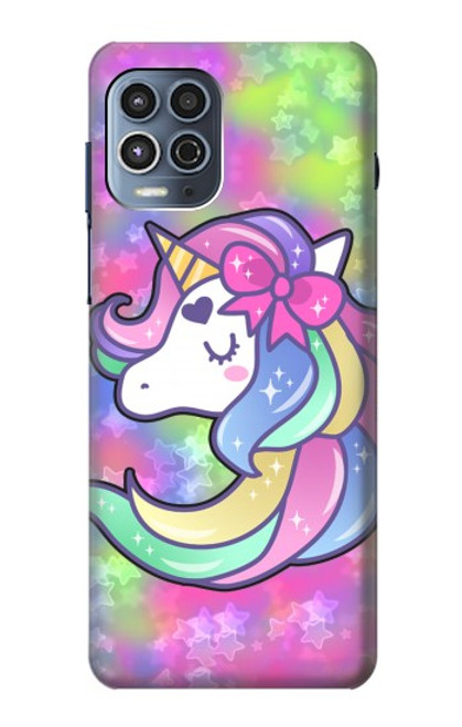 W3264 Pastel Unicorn Hard Case and Leather Flip Case For Motorola Moto G100