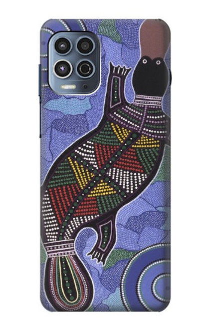 W3387 Platypus Australian Aboriginal Art Hard Case and Leather Flip Case For Motorola Moto G100