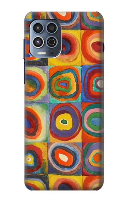 W3409 Squares Concentric Circles Hard Case and Leather Flip Case For Motorola Moto G100