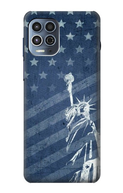 W3450 US Flag Liberty Statue Hard Case and Leather Flip Case For Motorola Moto G100