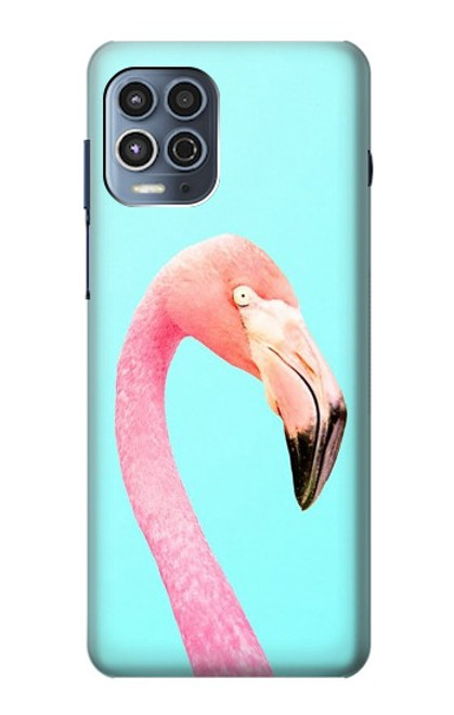 W3708 Pink Flamingo Hard Case and Leather Flip Case For Motorola Moto G100