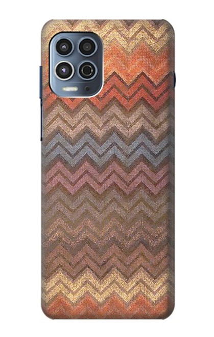 W3752 Zigzag Fabric Pattern Graphic Printed Hard Case and Leather Flip Case For Motorola Moto G100