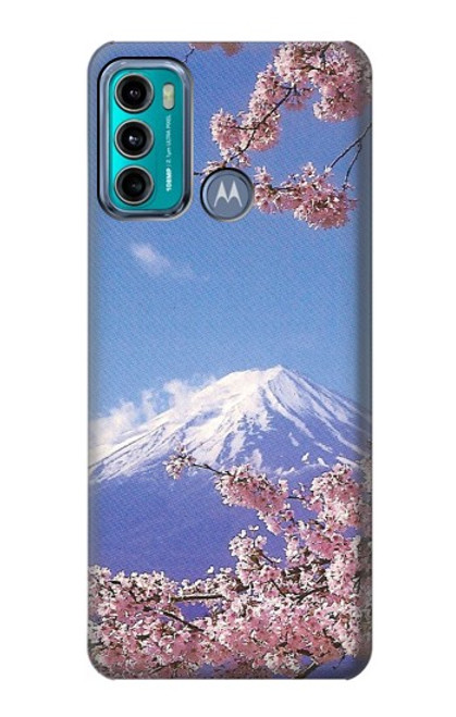 W1060 Mount Fuji Sakura Cherry Blossom Hard Case and Leather Flip Case For Motorola Moto G60, G40 Fusion