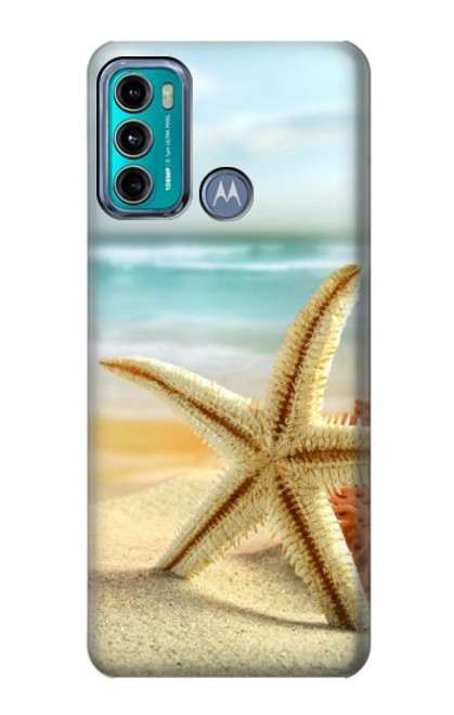 W1117 Starfish on the Beach Hard Case and Leather Flip Case For Motorola Moto G60, G40 Fusion