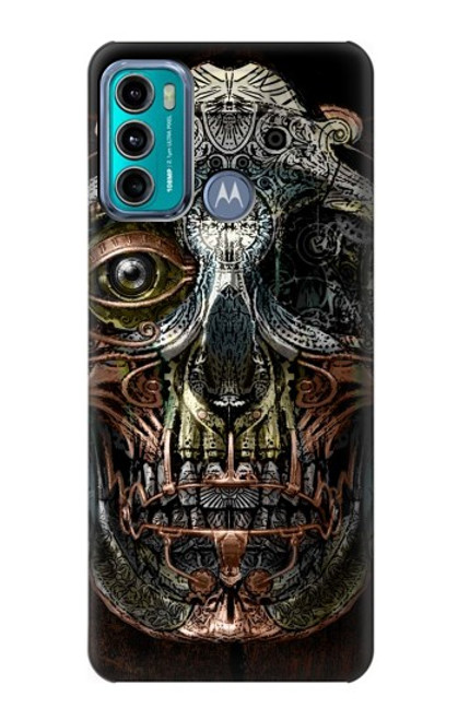 W1685 Steampunk Skull Head Hard Case and Leather Flip Case For Motorola Moto G60, G40 Fusion