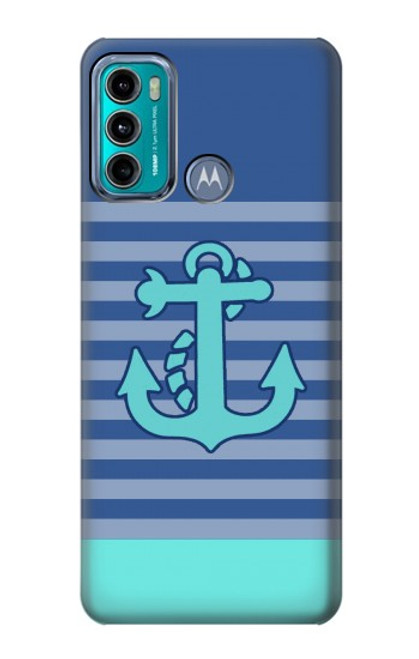 W2081 Nautical Anchor Hard Case and Leather Flip Case For Motorola Moto G60, G40 Fusion