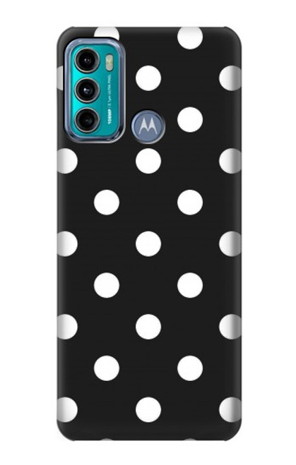 W2299 Black Polka Dots Hard Case and Leather Flip Case For Motorola Moto G60, G40 Fusion