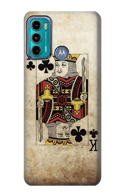 W2528 Poker King Card Hard Case and Leather Flip Case For Motorola Moto G60, G40 Fusion