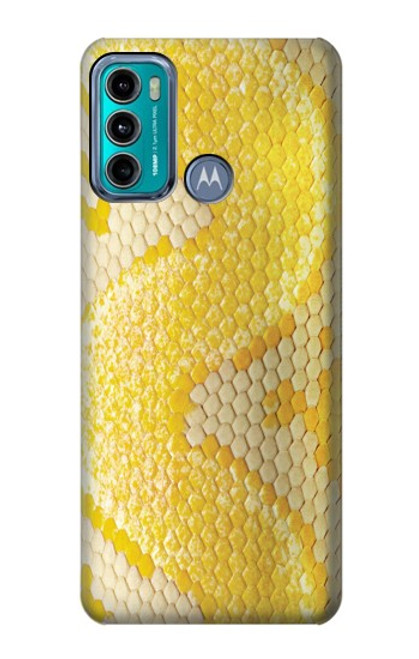 W2713 Yellow Snake Skin Graphic Printed Hard Case and Leather Flip Case For Motorola Moto G60, G40 Fusion