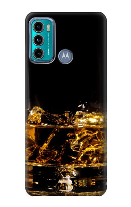 W2742 Ice Whiskey Whisky Glass Hard Case and Leather Flip Case For Motorola Moto G60, G40 Fusion