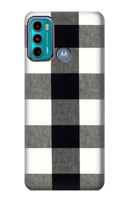 W2842 Black and White Buffalo Check Pattern Hard Case and Leather Flip Case For Motorola Moto G60, G40 Fusion