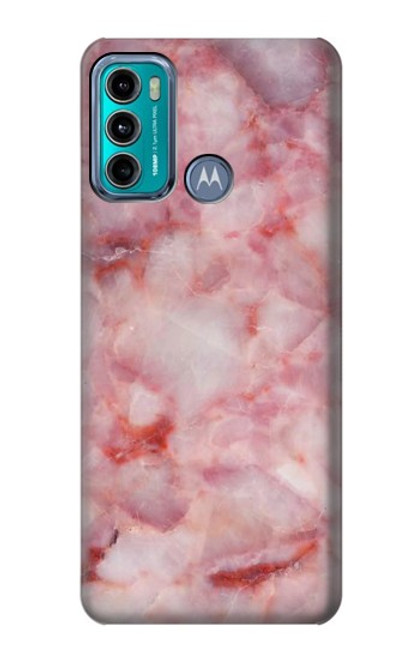 W2843 Pink Marble Texture Hard Case and Leather Flip Case For Motorola Moto G60, G40 Fusion