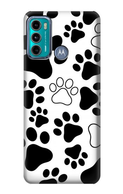 W2904 Dog Paw Prints Hard Case and Leather Flip Case For Motorola Moto G60, G40 Fusion