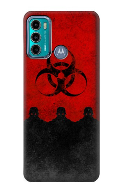 W2917 Biohazards Virus Red Alert Hard Case and Leather Flip Case For Motorola Moto G60, G40 Fusion