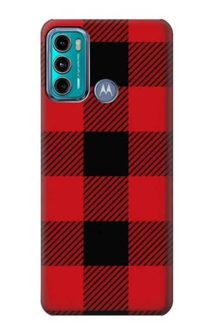 W2931 Red Buffalo Check Pattern Hard Case and Leather Flip Case For Motorola Moto G60, G40 Fusion