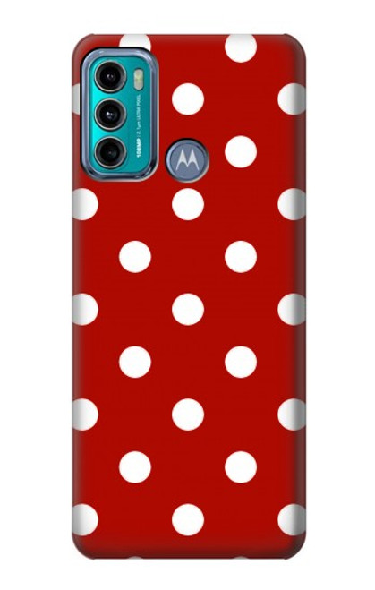 W2951 Red Polka Dots Hard Case and Leather Flip Case For Motorola Moto G60, G40 Fusion