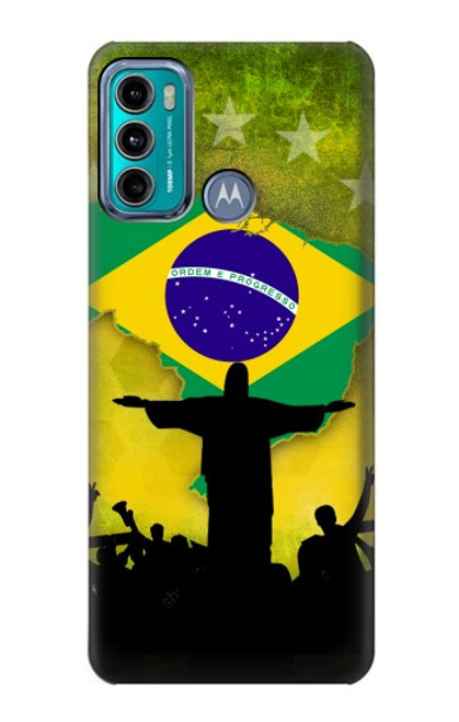 W2981 Brazil Football Soccer Hard Case and Leather Flip Case For Motorola Moto G60, G40 Fusion