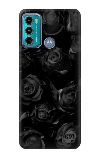 W3153 Black Roses Hard Case and Leather Flip Case For Motorola Moto G60, G40 Fusion