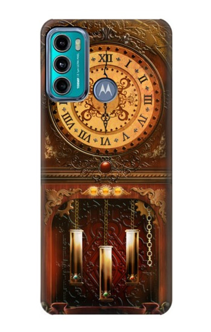 W3174 Grandfather Clock Hard Case and Leather Flip Case For Motorola Moto G60, G40 Fusion